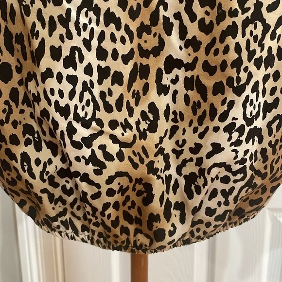Chicos blouse leopard cheetah animal print no iron Tie front button size 1 M 8 - Picture 7 of 12